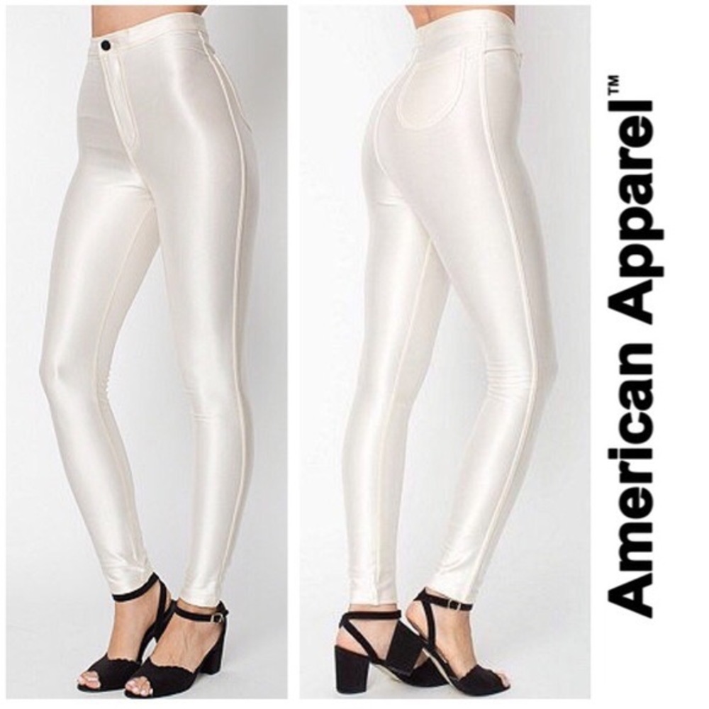 American Apparel White Disco Pant